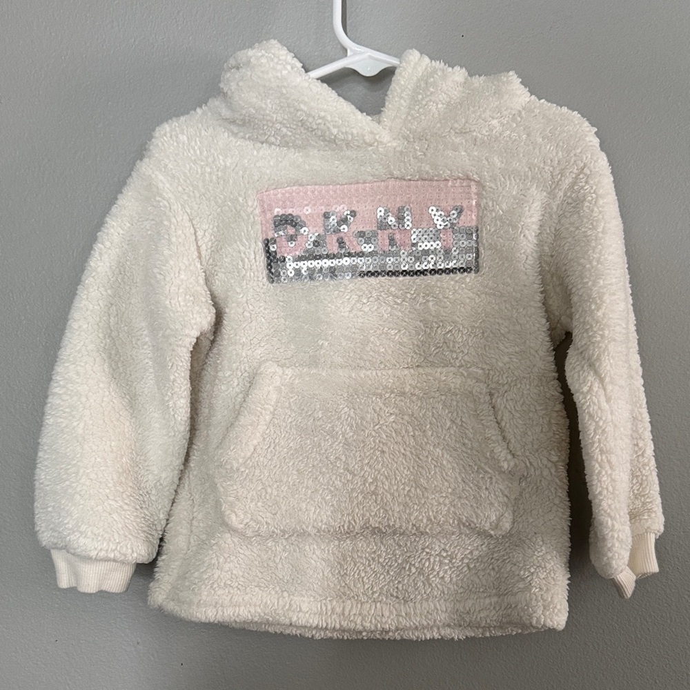 DKNY Kids' Cream Sequin Hoodie